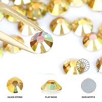 Novani Rhinestones 3000Pcs Flatback Crystal Round Loose Gemstones Glass Rhinestones For Crafts Makeup Nail Art Clothes Shoes Diy