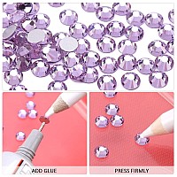 Novani Rhinestones 3000Pcs Flatback Crystal Round Loose Gemstones Glass Rhinestones For Crafts Makeup Nail Art Clothes Shoes Diy