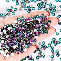 Novani Rhinestones 3000Pcs Flatback Crystal Round Loose Gemstones Glass Rhinestones For Crafts Makeup Nail Art Clothes Shoes Diy