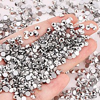 Novani Rhinestones 3000Pcs Flatback Crystal Round Loose Gemstones Glass Rhinestones For Crafts Makeup Nail Art Clothes Shoes Diy