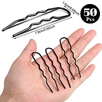 50Pcs 3 Inches U Shaped Hair Pins Ballet Bobby Pins Curved Bobby Pins Hair Pins For Women Girls Thick Thin Long Curly Hair With