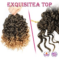 Gogo Curl Crochet Hair 8 Inch 6 Packs Short Curly Crochet Hair For Black Women Beach Curl Water Wave Curly Crochet Braids Hair