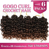 Gogo Curl Crochet Hair 8 Inch Short Curly Crochet Hair For Black Women Beach Curl Crochet Hair Water Wave Curly Crochet Braids