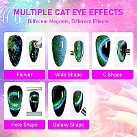 Supwee Cat Eye Gel Nail Polish With Magnet 9D Galaxy Cateye Manicure Soak Off Uv Diy Salon Home Gift 12 Colors 7Ml024Fl Oz