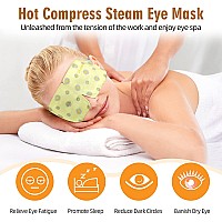 Serfeymi 10 Packs Steam Eye Masks Relieve Eye Fatigue, Eye Patch Self Heating Warm Eye Mask, Disposable Eye SPA Heated Eye Mask for Dry Eyes, Dark Circles, Tired Eyes -Unscented(5PCS)+ Chamomile(5PCS)