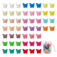 50 Packs Assorted Color Butterfly Hair Clips, Beautiful Mini Butterfly Hair Clips Hair Accessories for Women and Girls (Solid Color)