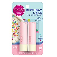 Eos Natural Shea Lip Balm Birthday Cake Dermatologist Recommended For Sensitive Skin Allday Moisture Lip Care Products 014