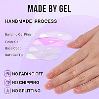 Press On Nails Short Btartbox Glue On Nails With Nail Glue Reusable Stick On Nails Nude Square Press On Nails In 15 Sizes