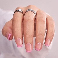 Btartbox French Tip Press On Nails Halloween Press On Nails Square For Women Gifts Pink Glue On Nails Fit Perfectly Natura