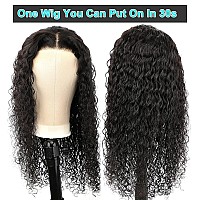 Bly Glueless Wear And Go Lace Front Wigs Human Hair For Women Deep Wave Curly Wig No Glue Ready To Wear 4X4 Lace Pre Cut Wig Pre