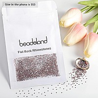 Beadsland 2880Pcs Flat Back Crystal Rhinestones Round Gems For Nail Art And Craft Glue Fixlight Purpless31214Mm