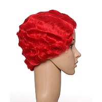 Bybrana Hair Short Finger Wave Wig 1920S Theme Party Wigs Curly Black Cute Nuna Wig Real Retro African Black Wigs For Women Momm