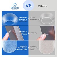 Beetles Gel Nail Tips 504Pcs Coffin Medium Easy Nail Extension Nails Pre Shaped Half Matte Nail Tips Press On Nail Gel Nail Tips