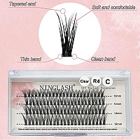 Clear Band Lashes Clusters Ninglash R4 C Curl Diy Eyelash Extension 92 Pcs Individual Lashes Extensions Soft Natural Lightweig