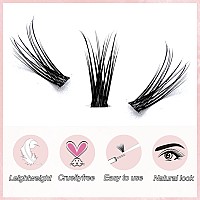 Clear Band Lashes Clusters Ninglash R4 C Curl Diy Eyelash Extension 92 Pcs Individual Lashes Extensions Soft Natural Lightweig