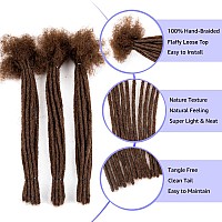 Teresa Small 04Cm Width 8 Inch 70 Strands Dark Brown Color 100 Human Hair Dreadlock Extensions For Menwomenkids Full Handm