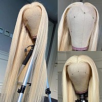 Andria Lace Front Wigs Straight Hair Glueless Lace Wigs Synthetic Long Silk Straight Natural Wig Heat Resistant Fiber Blond Colo