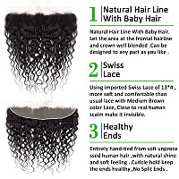 Lace Frontal Closure 13X4 Ear To Ear Hd Transparent Lace Frontal Water Wave Brazilian Virgin Human Hair Extensions Frontal Bleac