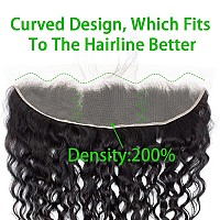 Lace Frontal Closure 13X4 Ear To Ear Hd Transparent Lace Frontal Water Wave Brazilian Virgin Human Hair Extensions Frontal Bleac