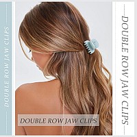 Awaytr Small Claw Clips For Thin Hair 16 Matte Cute Hair Clips For Women Double Row Teeth Jaw Clips For Hair 12 Pcs Hair C