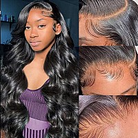 Meiking 13X4 Lace Frontal Wigs Human Hair For Women Glueless Body Wave Lace Front Wigs Human Hair Pre Plucked With Baby Hair 18