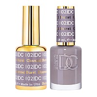 Dnd Dc Gel Polish Set Grey Collection Uvled Gel Polish And Air Dry Nail Lacquer Matching Chipfree Polish Duo 102 Charcoal