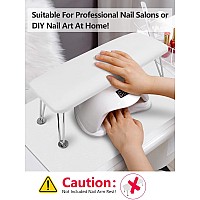 Nail Art Table Mat Nail Arm Rest Pad For Acrylic Nails Soft Microfiber Pu Leather Nail Mat For Table Foldable Nail Hand Rest