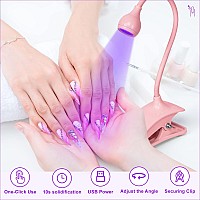 Aoraem Led Nail Lamp Portable Gooseneck Plug In Lamp Gel Light Nail Dryer Gel Polish Light Professional Nail Light For Gel Nail