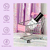 Rarjsm Lavender Gel Nail Polish Glitter Sparkly Iridescent Rainbow Purple Shimmer Holographic Nail Gel Polish Soak Off Led Uv Cu