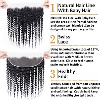 Fashion Vila Brazilian Deep Wave Bundles With Frontal 9A 100 Unprocessed Human Hair Loose Deep Wave 3 Bundles Human Hair With 1