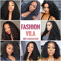 Fashion Vila Brazilian Deep Wave Bundles With Frontal 9A 100 Unprocessed Human Hair Loose Deep Wave 3 Bundles Human Hair With 1