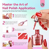 Saviland Metallic Nail Polish Set 12 Colors Mirror Chrome Glitter Nail Polish 034 Oz Holographic Red Silver Pink Nail Polish Q