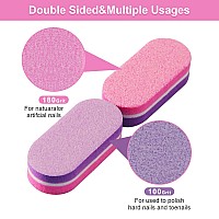 Diesisa Mini Nail Buffers 40Pc 100180 Grit Sponge Mini Nail Files Bulk For Acrylic Nails Buffer Block Nail File Mini Bulk Nai