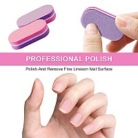 Diesisa Mini Nail Buffers 40Pc 100180 Grit Sponge Mini Nail Files Bulk For Acrylic Nails Buffer Block Nail File Mini Bulk Nai