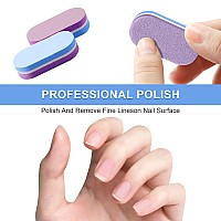 Diesisa Mini Nail Files Block 100180 Grit Sponge Nail Buffers For Acrylic Nails Mini Buffing Block Double Sided For Manicure