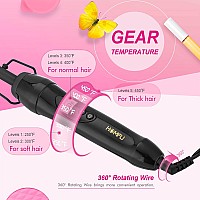 Homfu Hot Ceramic Flat Iron Curler And Beard Straightening Brush With Antiscald Design For Natural Black Hair