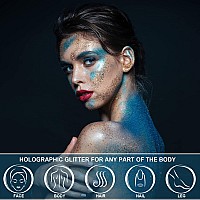 Holographic Face Glitter Gel Body Shimmer Makeup For For Hair Face Clavicle Arm Nail Eyeshadow Long Lasting Waterproof Par