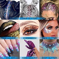 Holographic Face Glitter Gel Body Shimmer Makeup For For Hair Face Clavicle Arm Nail Eyeshadow Long Lasting Waterproof Par