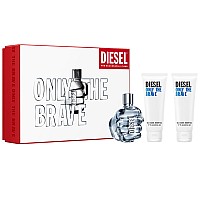 Diesel Only The Brave Gift Set 3 Pc 25 Oz Edt 2 Shower Gels Box