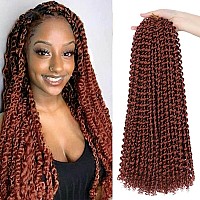 Showcoco 18 Inch Passion Twist Hair Water Wave Crochet Hair For Black Women 6 Packs Passion Twist Crochet Hair Braids Synthetic