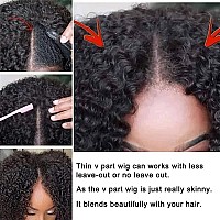 Amznlady Curly Pixie Cut Wig Human Hair Wigs V Part Human Hair Wig No Leave Out Brazilian Human Hair Wig For Black Women Curly B