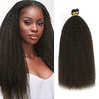 Loxxy Hair Extensions Real Human Hair I Tips Kinky Straight Cold Fusion Itip Human Hair Extensions For Black Women Natural Black