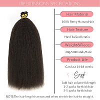 Loxxy Hair Extensions Real Human Hair I Tips Kinky Straight Cold Fusion Itip Human Hair Extensions For Black Women Natural Black