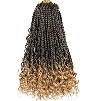 Beverlee Boho Box Braids 8 Packs Goddess Box Braids 14 Inch Bohemian Box Braids Crochet Hair Crochet Box Braids With Curly Ends