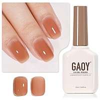 Gaoy Jelly Nude Gel Nail Polish 16Ml Sheer Brown Nautral Gel Polish Uv Light Cure For Nail Art Diy Color 1143