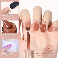 Gaoy Jelly Nude Gel Nail Polish 16Ml Sheer Brown Nautral Gel Polish Uv Light Cure For Nail Art Diy Color 1143