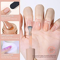 Gaoy Jelly Nude Gel Nail Polish 16Ml Sheer Nautral Gel Polish Uv Light Cure For Nail Art Diy Color 1078