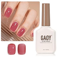 Gaoy Jelly Nude Gel Nail Polish 16Ml Sheer Nautral Gel Polish Uv Light Cure For Nail Art Diy Color 1305