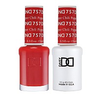 Dnd Gel Polish Set 1 Each Of Red Gel Polish And Red Nail Polish 757 Chili Pepper 05 Fl Oz