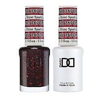 Dnd Gel Polish Set 1 Each Of Red Gel Polish And Red Nail Polish 767 Sparkling Shine 05 Fl Oz